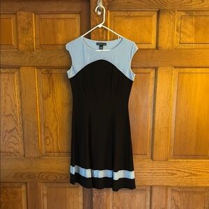 American Living Blue Fit and Flare Dress